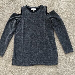 Michael Kors Black and Silver Knit Top